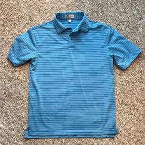 Peter Millar Aqua Striped Polo Shirt